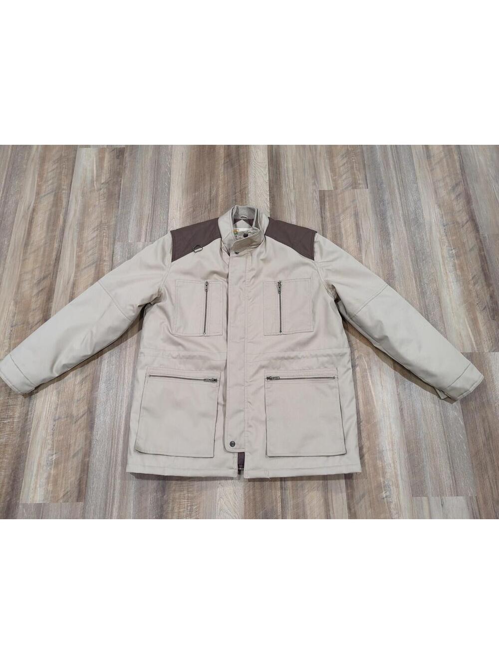Field & Stream Coat Men Large Full Zip Lined Insulated Outdoors Jacket Tan Brown